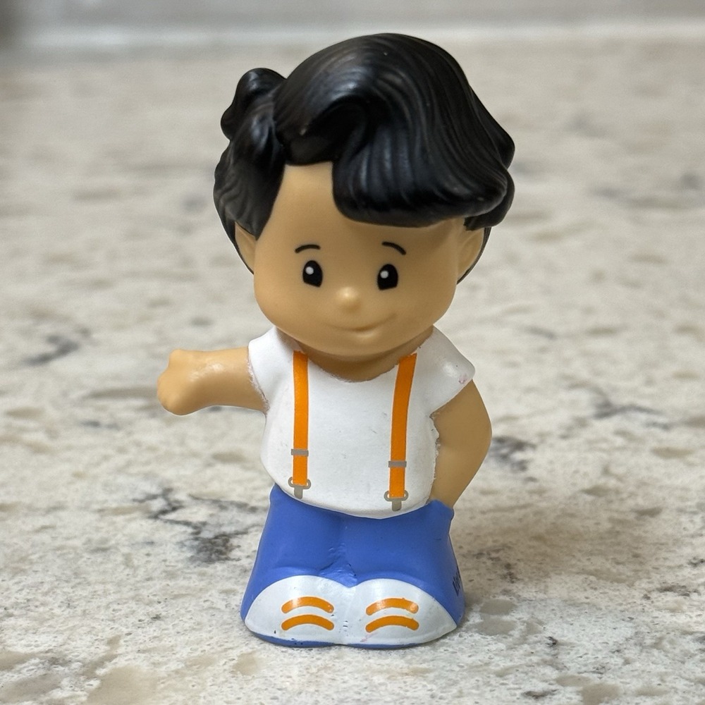 Fisher Price Little People Koby Boy White Shirt Student Black Hair 2012 2014